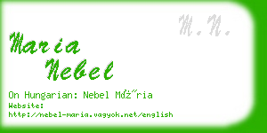 maria nebel business card